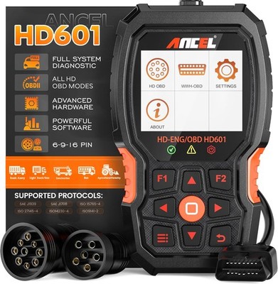 ANCEL HD601 Heavy Duty Truck Scanner Diagnostic Tool Code Reader Reset DPF ABS