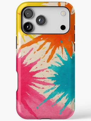 NEW! Vibrant Watercolor Splash Burst Tough Phone Case For iPhone