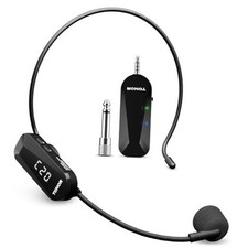 Wireless Headset Microphone, UHF Microphone Headset System, Head Handheld Mic