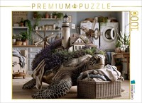Calvendo Puzzle Lighthouse Turtle | 1000 Pieces, Finished Size 25.2 × 18.9 In (6
