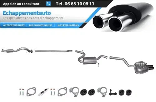 Échappement complet VW Jetta III 1.4 TSi 90kW pour remplacer un silencieux usé