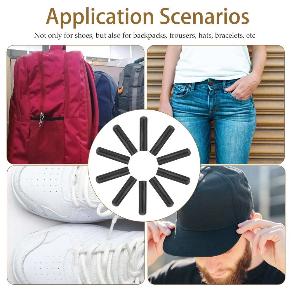 APL 50 pezzi lacci scarpe estremità cappellini felpe con cappuccio punta cappello corda abbigliamento accessori lacci scarpe