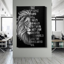 ✅WANDBILD LEINWAND,  ACRYLGLAS LÖWE LION MOTIVATION BILD MODERN TIERE PREMIUM