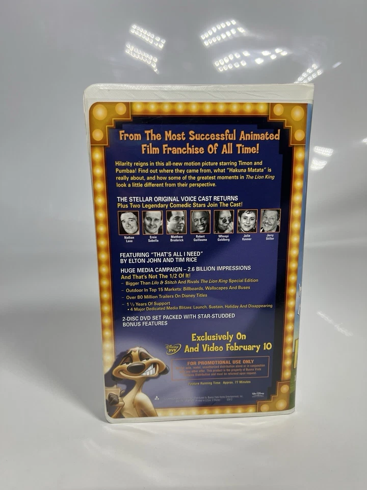 The Lion King 1 1/2 VHS - Demo Tape Promo Screener Clamshell Disney - Image 2 of 4