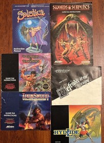 Lotto 6 giochi Nintendo NES con manuali - Swords Serpents Solstice Wizards Warriors