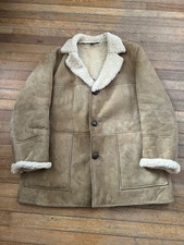 VTG 1970  s Knight LTD Shearling Rancher Jacket Size XL 46/48 Sheepskin Marlboro