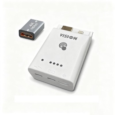 4K HDMI to USB-C Adapter for AR Glasses - Battery-Powered, Compatible with iPhon