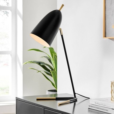 Lite Source Edel 24'' High Black Metal Modern Task Light Table Lamp