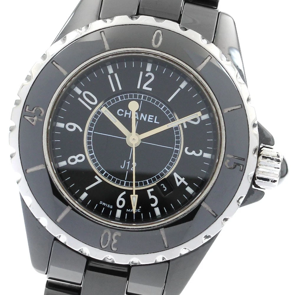 CHANEL J12 H0682 Black Ceramic 33MM Black Dial Quartz Ladies  display picture 2