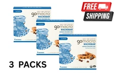 GoMacro MacroBar Organic Vegan Protein Bars - Oatmeal Chocolate Chip 2.3oz12 Ct