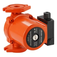 Hot Water Circulator Pump 3-Speed 1/4 HP for Quiet Boiler & Radiant Heating