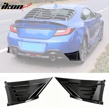 Fit 22-26 Toyota GR86/Subaru BRZ JDM Style 2PC Rear Bumper Aprons PP Gloss Black