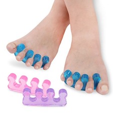 2Pcs Soft Silicone Toe Separator Flexible Finger Spacer Manicure Pedicure Y J L❤