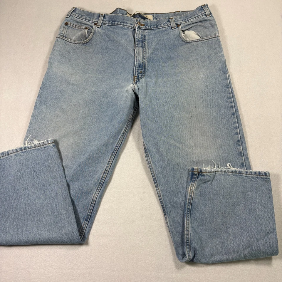 Jean Arizona Jean Co Para Hombres 42x32 Azul Claro Denim Suelto Y2K Años 90 Grunge Envejecido Foto 2 de 4