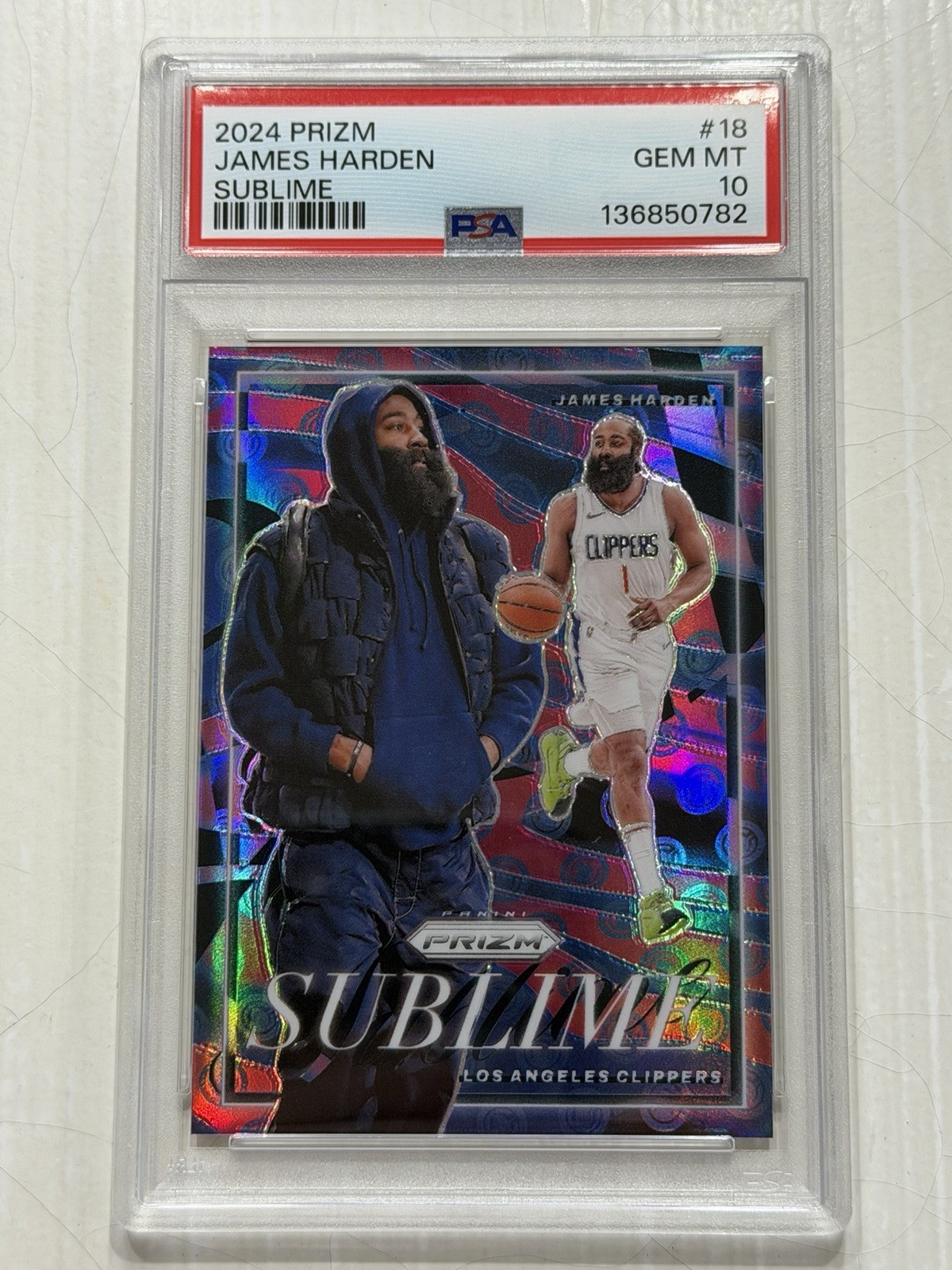 2024 Prizm #18 James Harden Case Hit SSP Sublime PSA 10