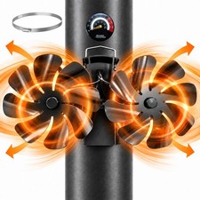 Dual Stove Fan, Fireplace Fan, Heat Distributor, Non-Electric