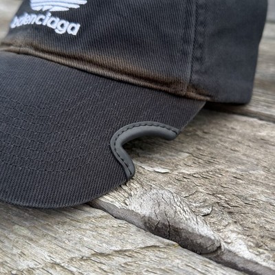 2022 Balenciaga x Adidas 'Trefoil' Logo Cap, Men's Size L, Black