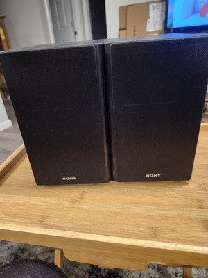 VTG Sony SS-SBT100 Black (2) Bookshelf Speakers 6ohm 50 Watt Wooden Pair