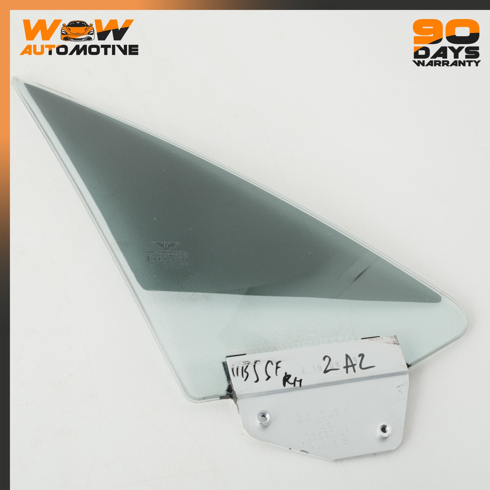 04-17 BENTLEY CONTINENTAL SUPERSPORTS GT FRONT RIGHT DOOR VENT WINDOW GLASS OEM