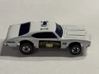Hot Wheels Redlines State Police Cruiser Olds 442 Diecast Car White Black 1969