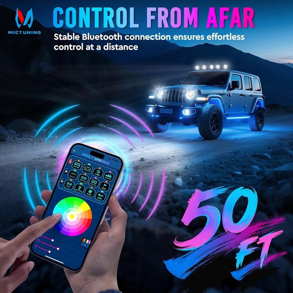 MICTUNING App Control RGB 8/12 Gang Switch Panel Light Circuit Relay System Box - Image 3 of 4