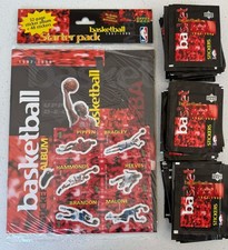 Upper Deck NBA 1997-98 European Sticker Collection Starter Pack + 60 confezioni