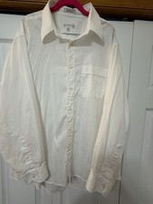 Givenchy Monsieur Cotton Dress Shirt 17 1/2-34/35 White Long Sleeve Vintage