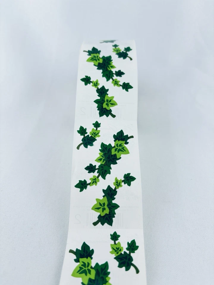 Álbum de recortes vintage 1996 Mrs. Grossman's pegatinas rollo flor hiedra verde Foto 3 de 4