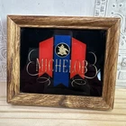 Vintage MICHELOB Special Beer Glass Sign Framed Mirror 5.75”x4.75” Mini 💙