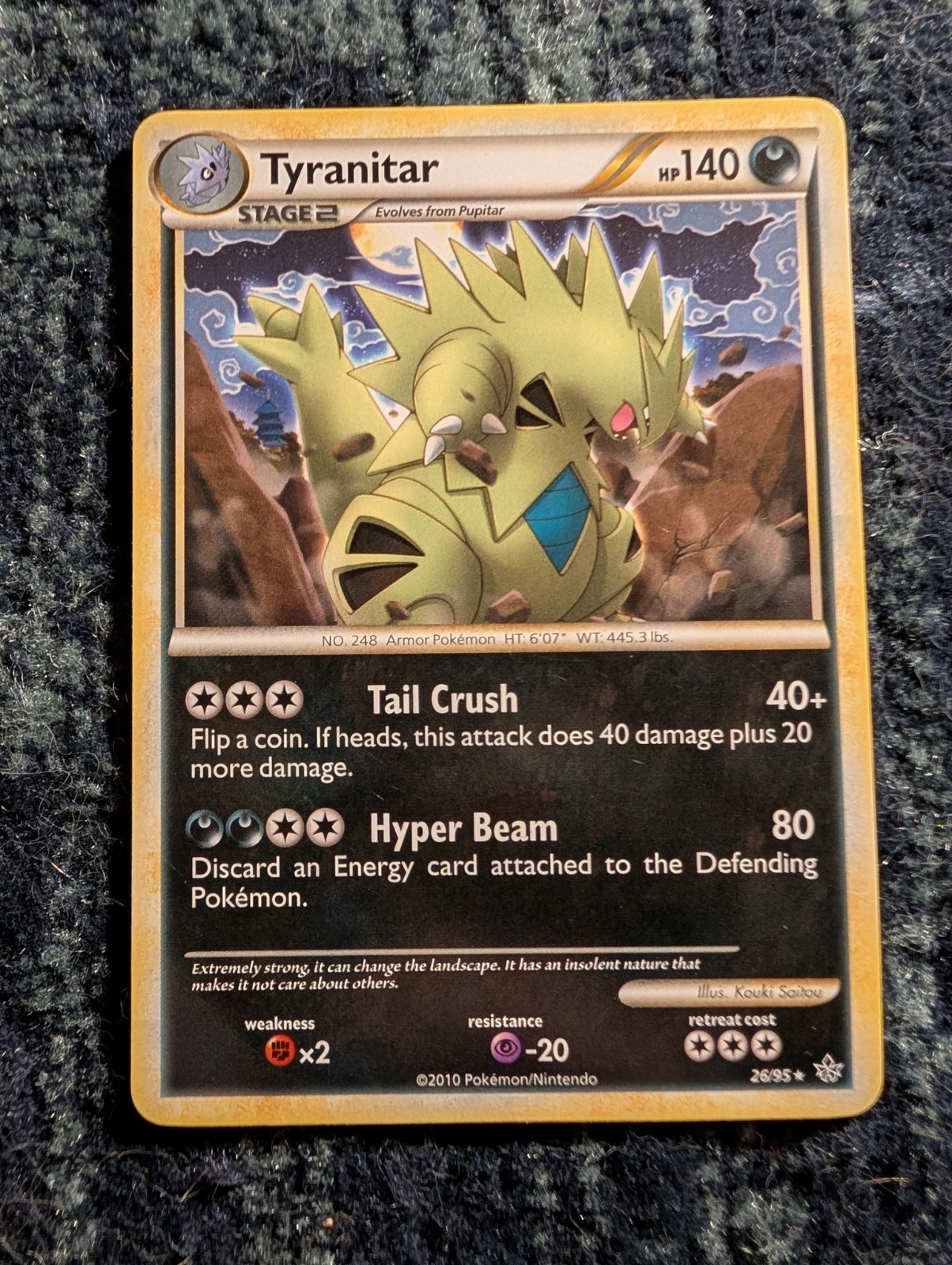 Pokemon Tyranitar Unleashed Regular Card 26/95 NM/LP Condition