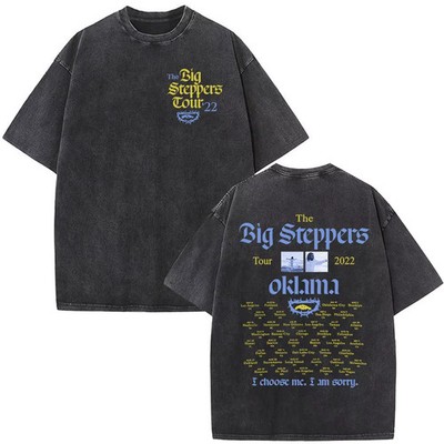 Kendrick Lamar Graphic T Shirt Washed Black Oversized Y2K Rap Tee Mens Top