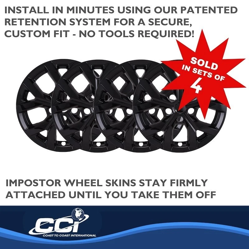 4 Tapacubos de rueda negros de 18" para Jeep Grand Cherokee 2021-2025 Foto 2 de 3