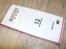 12 MENS Handkerchiefs BOTANY 500 White Cotton Men Unisex Women's Dozen Hankies