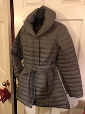 Halston 80% Down Puffer Coat Grey Sz S