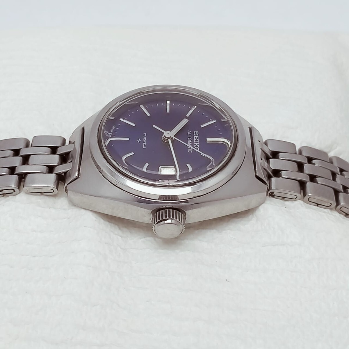 Seiko 2205-0440 Automatic Blue Dial Vintage Women Watch | eBay