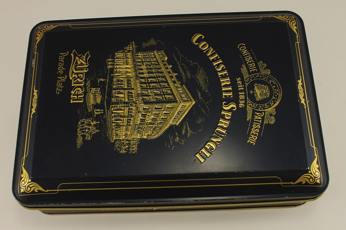Confiserie Patisserie Sprungli Zurich Empty Chocolate Tin