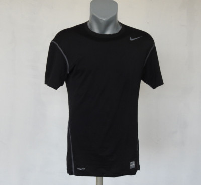 Nike Mens Pro Combat Activewear Jersey Black Compression Shirt