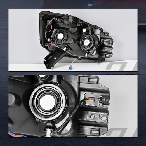 Faros de señal negros para 04-15 Nissan Titan/05-07 Armada Nb - Imagen 3 de 7