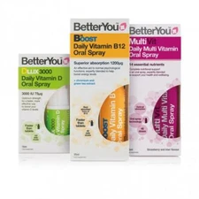 BetterYou Complete Wellness Pack(Dlux3000 Spray+B12 spray+Adult Multivit spray)