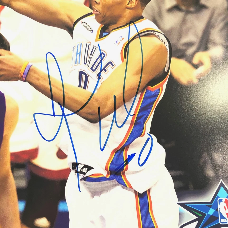 Foto firmada por Russell Westbrook 16x20 PSA/DNA Oklahoma City Thunder autografiada Foto 2 de 3