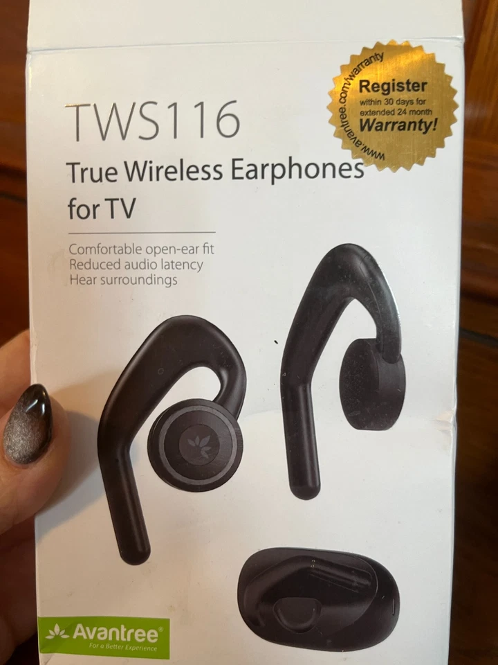 AVANTREE #TWS116 VERDADEROS AURICULARES BLUETOOTH INALÁMBRICOS PARA TV NUEVOS EN CAJA Foto 2 de 3
