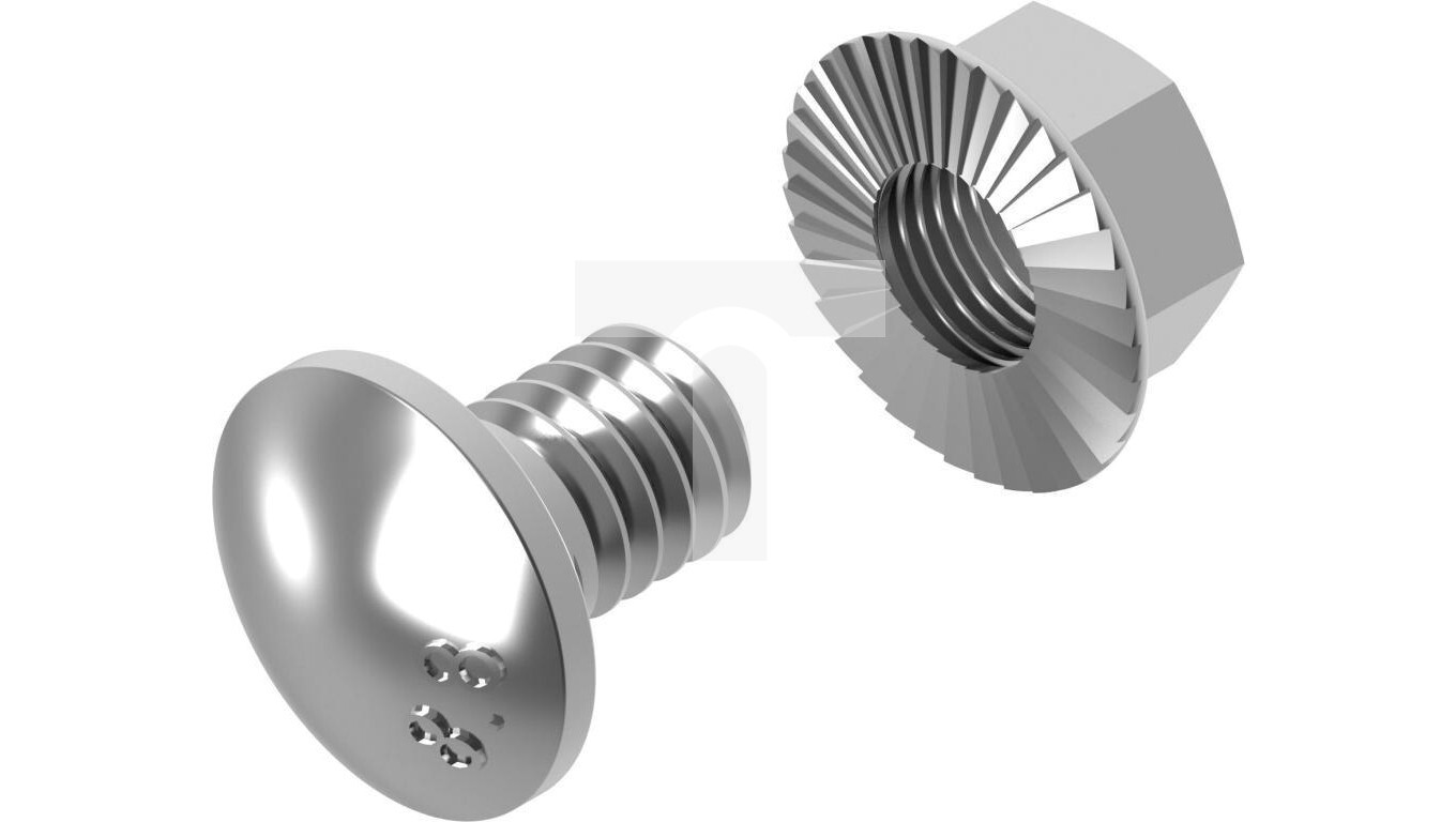 Mushroom head screw + serrated flange nut SGK M6X12 651141 /100pcs/ /T2UK