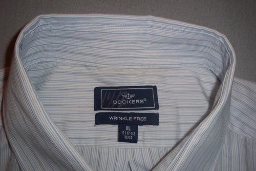 Dockers Wrinkle Free Button Down Pocket Collar Dress Shirt Mens XL 17/17-1/2 - Picture 4 of 4