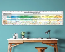 Geologic Time Scale Geology Timeline LARGE 82”x 21” Panoramic Poster Art Print