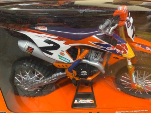 Bicicleta modelo de juguete Newray Cooper Webb FACTORY KTM 450 1:6 Die-Cast Motocross MX - Imagen 2 de 6