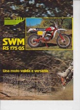 PUBBLICITA'  ADVERTISING-MOTO SWM RS 175 GS 1979-MOTOITALIANE REGOLARITA EPOCA