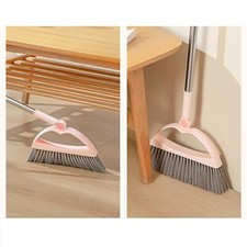2Pcs Broom and Dustpan Set Sweeping Broom Dense Pet Bristles for Office Home
