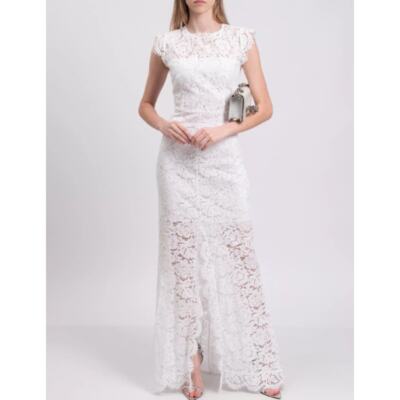 Rachel Zoe Estelle Cut Out Back Lace Trumpet Maxi Dress White Womens Size 4 | eBay Rachel Zoe Estelle Cut Out Back Lace Trumpet Maxi Dress White Womens Size 4 | eBay