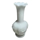 Imperial Glass Vintage White Milk Glass Textured Bud Vase