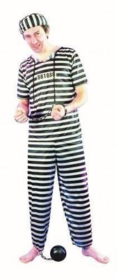 Costume Carcerato Vestito Da Gangster Costume Di Carnevale Da